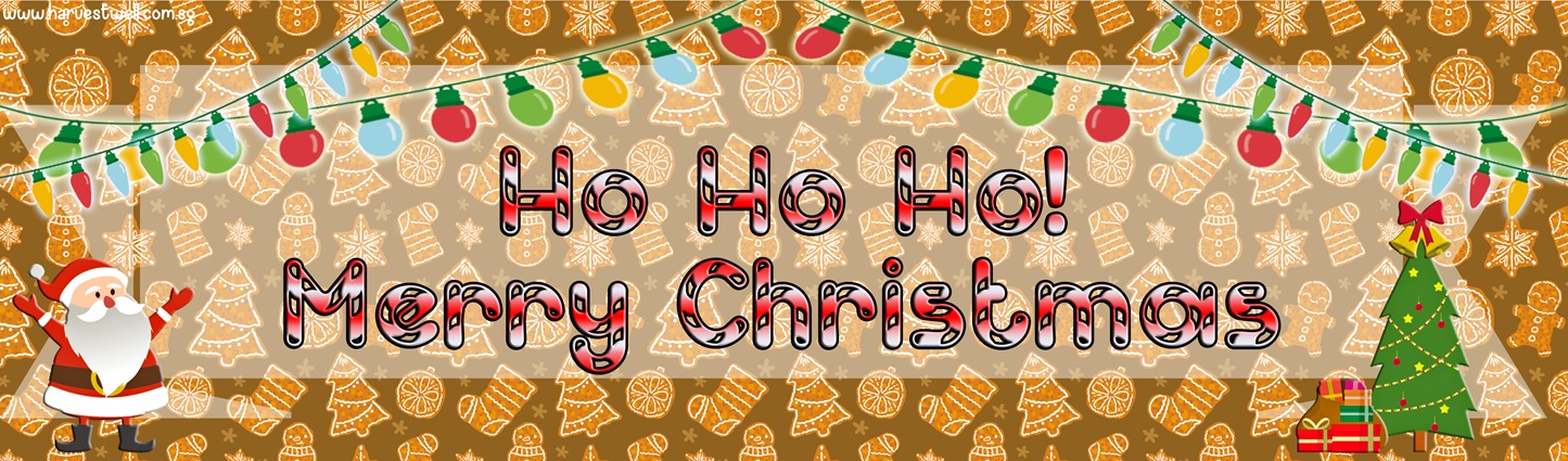 Ho Ho Ho! Santa Merry Christmas Customized Banner